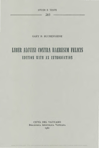 Liber Alcvini contra haeresim Felicis