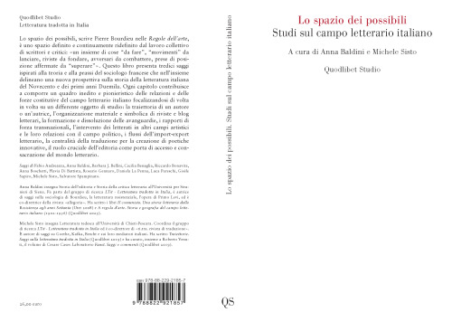 Lo spazio dei possibili. Studi sul campo letterario italiano