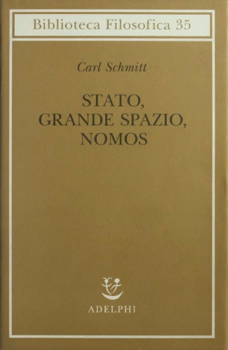 Stato, grande spazio, nomos