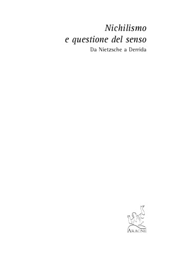 Nichilismo e questione del senso. Da Nietzsche a Derrida