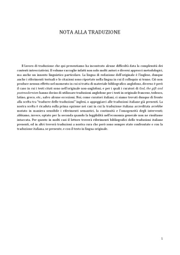 Dio, il dono e il postmoderno. Fenomenologia e religione