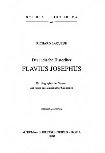 Der jüdische / juedische Historiker Flavius Josephus