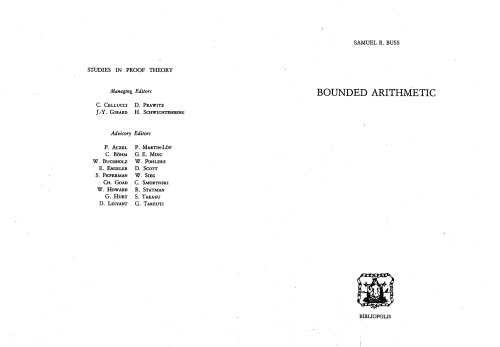 Bounded Arithmetic