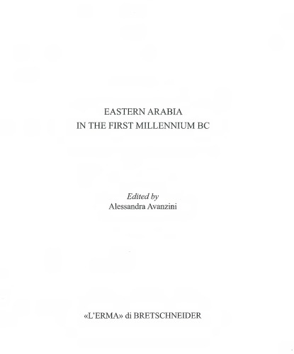 Eastern Arabia in the First Millennium BC