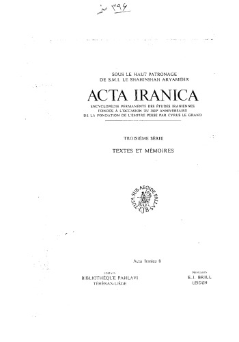 The Gāthās of Zarathustra: Edited with Translation, Commentary and a Glossary
