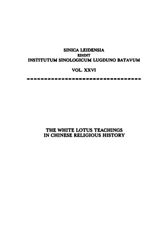 The White Lotus Teachings in Chinese Religious History