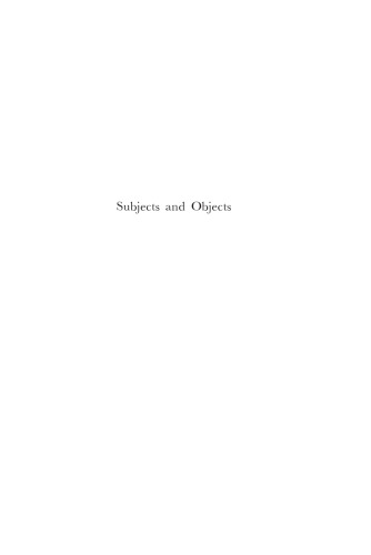 Subjects and Objects: Art, Essentialism, and Abstraction (Philosophy of History and Culture)