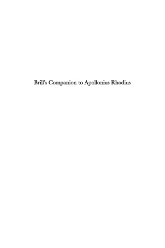 Brill's Companion to Apollonius Rhodius