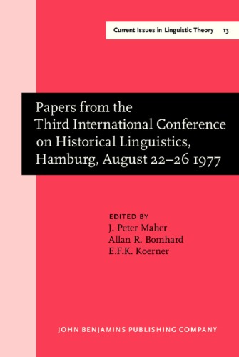 Papers from the Third International Conference on Historical Linguistics, Hamburg, August 22-26, 1977