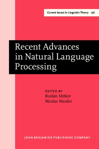 Recent Advances in Natural Language Processing: Selected Papers from RANLP'95