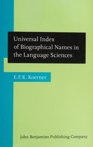Universal Index of Biographical Names in the Language Sciences