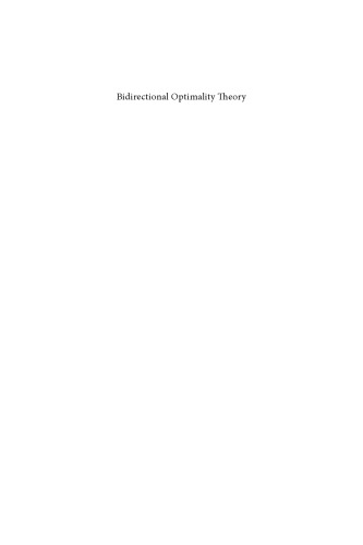 Bidirectional Optimality Theory