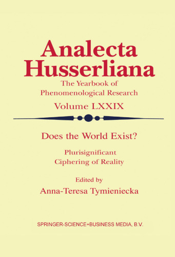 Analecta Husserliana, Vol. 1