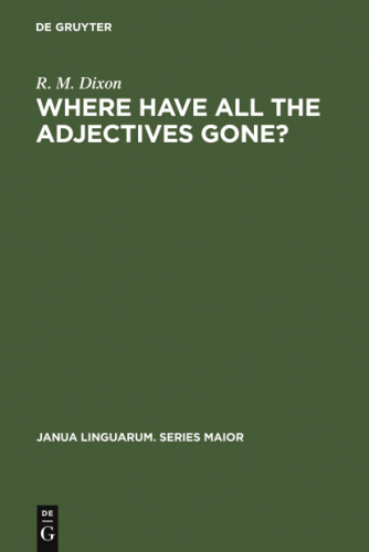 Where Have All the Adjectives Gone?