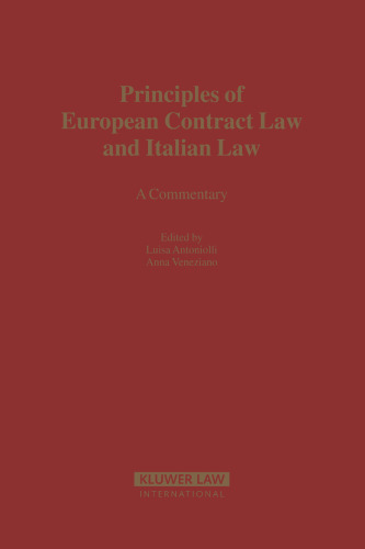 Principles of European Contract Law And Italian Law
