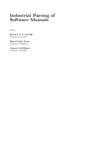 Industrial parsing of software manuals