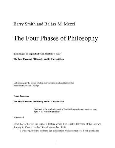 The Four Phases of Philosophy