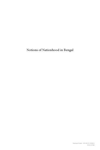Notions of Nationhood in Bengal: Perspectives on Samaj, C. 1867-1905