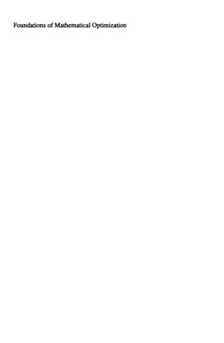 Foundations of mathematical optimization. Convex analysis without linearity