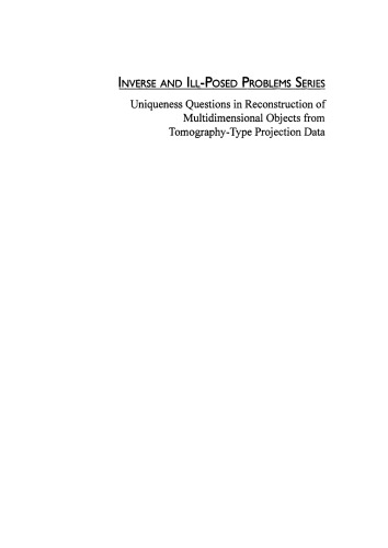 Uniqueness Questions in Reconstruction of Multidimensional Objects from Tomography-Type Projection Data