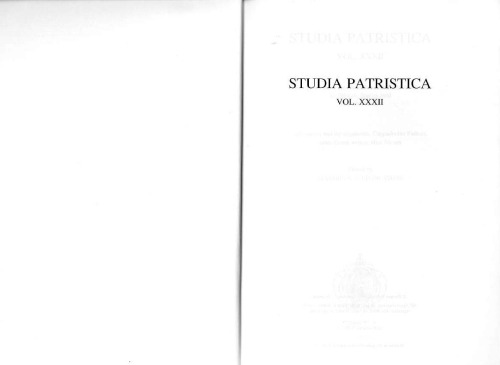 Studia Patristica Vol. XXXII - Athanasius and his Opponents, Cappadocian Fathers, Other Greek Writers after Nicaea.