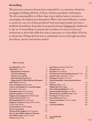Volume 20: Storytelling