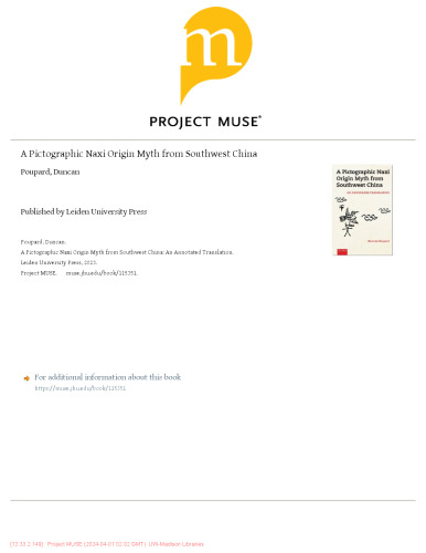 A Pictographic Naxi Origin Myth from Southwest China: An Annotated Translation