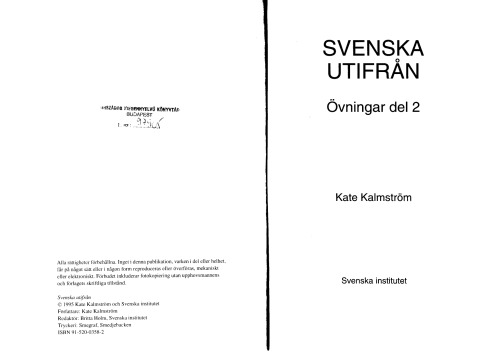 Svenska utifrån. Övningar del 2