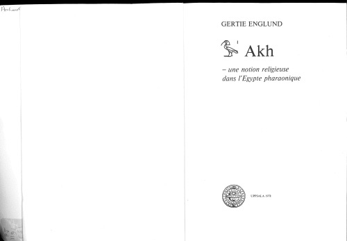 Akh - une notion religieuse dans l'Égypte pharaonique