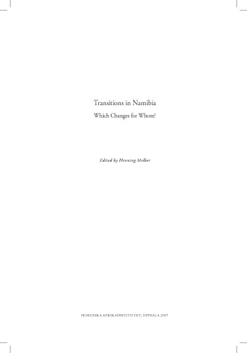 Transitions in Namibia: Which Change for Whom?