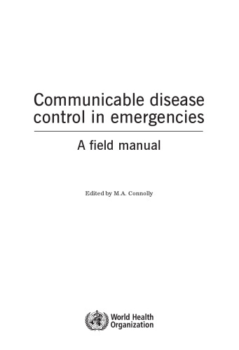 Communicable disease control in emergencies : a field manual