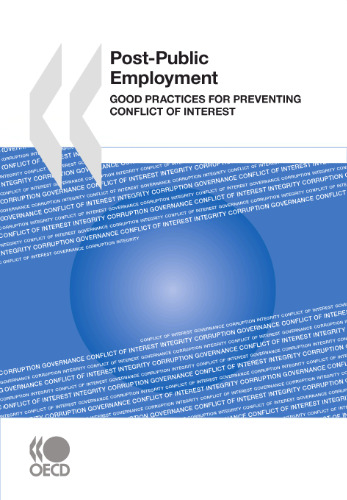 Post-Public Employment: Good Practices for Preventing Conflict of Interest