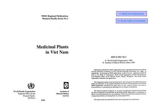 Medicinal Plants in Viet Nam