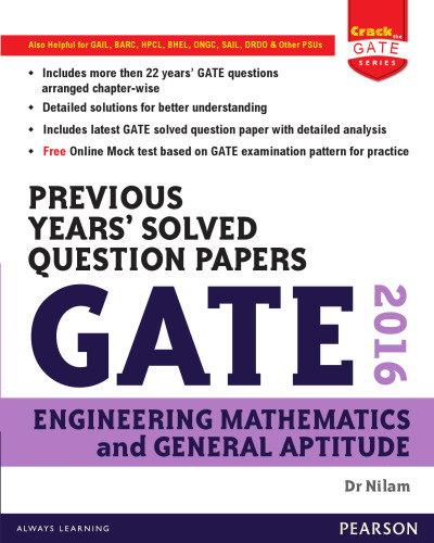 GATE 2016 Engineering Mathematics and General Aptitude Previous Years' Solved Question Papers