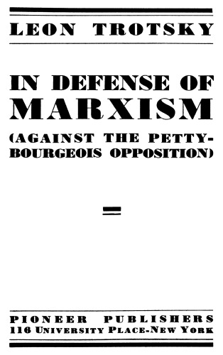 In Defence of Marxism