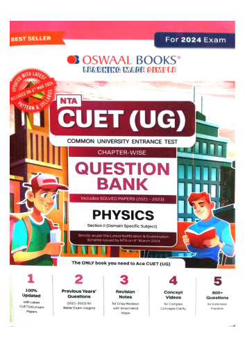 Oswaal NTA CUET (UG) Chapterwise Question Bank Physics (For 2024 Exam)
