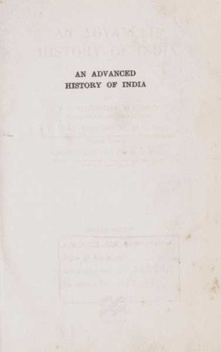 An Advanced History of India