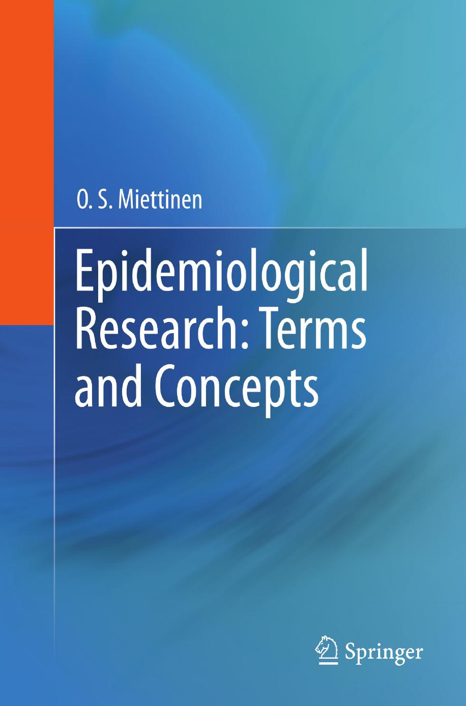 Epidemiological Research: Terms and Concepts