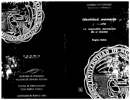 Identidad, memoria y relato: la imposible narración de sí mismo