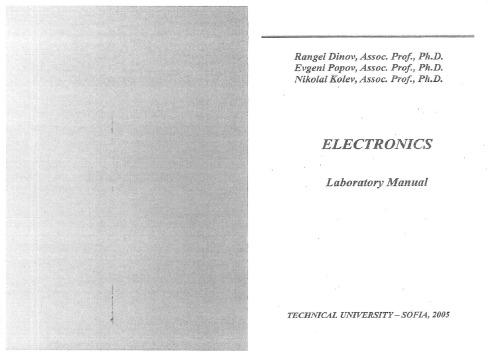 Electronics - laboratotry manual