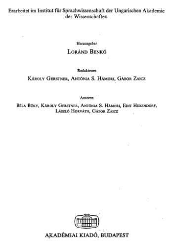 Etymologisches Wörterbuch des Ungarischen