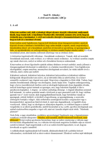 A ​civil szervezkedés ábécéje