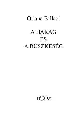 A harag és a büszkeség