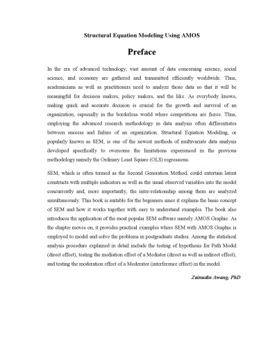 Structural Equation Modeling (SEM) using AMOS Graphic