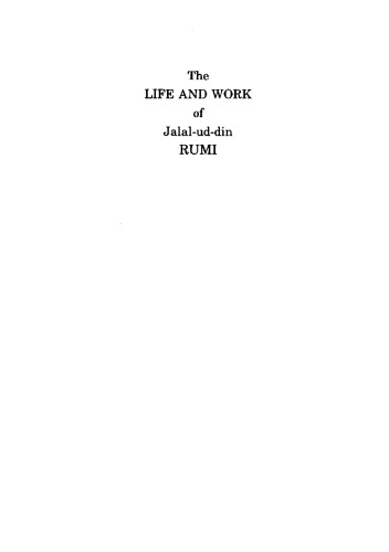 The life and work of Jalal-ud-din Rumi