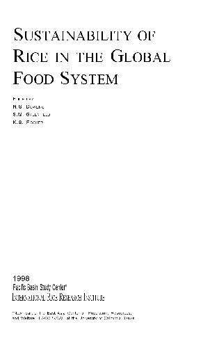 Sustainability of rice in the global food system