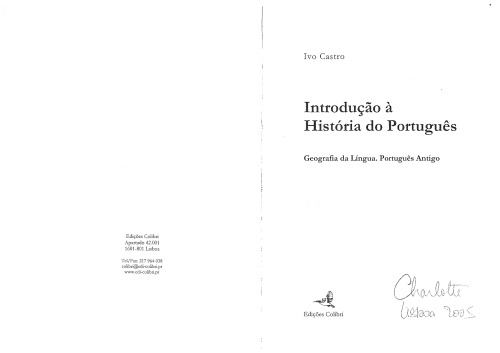 Introdução à História do Português: geografia da língua - português antigo