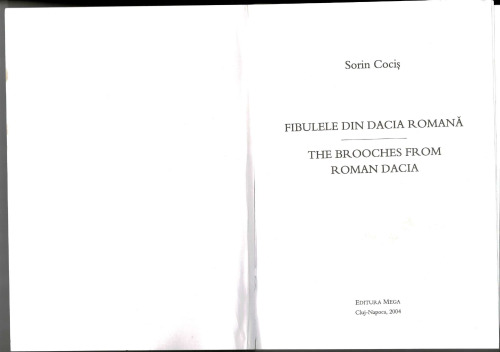 The Brooches from Roman Dacia