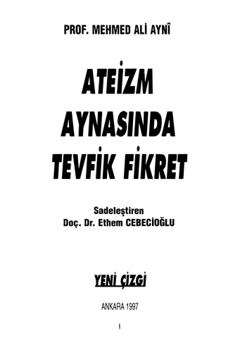 Ateizm Aynasında Tevfik Fikret