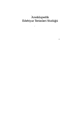 Ansiklopedik Edebiyat Terimleri Sözlüğü